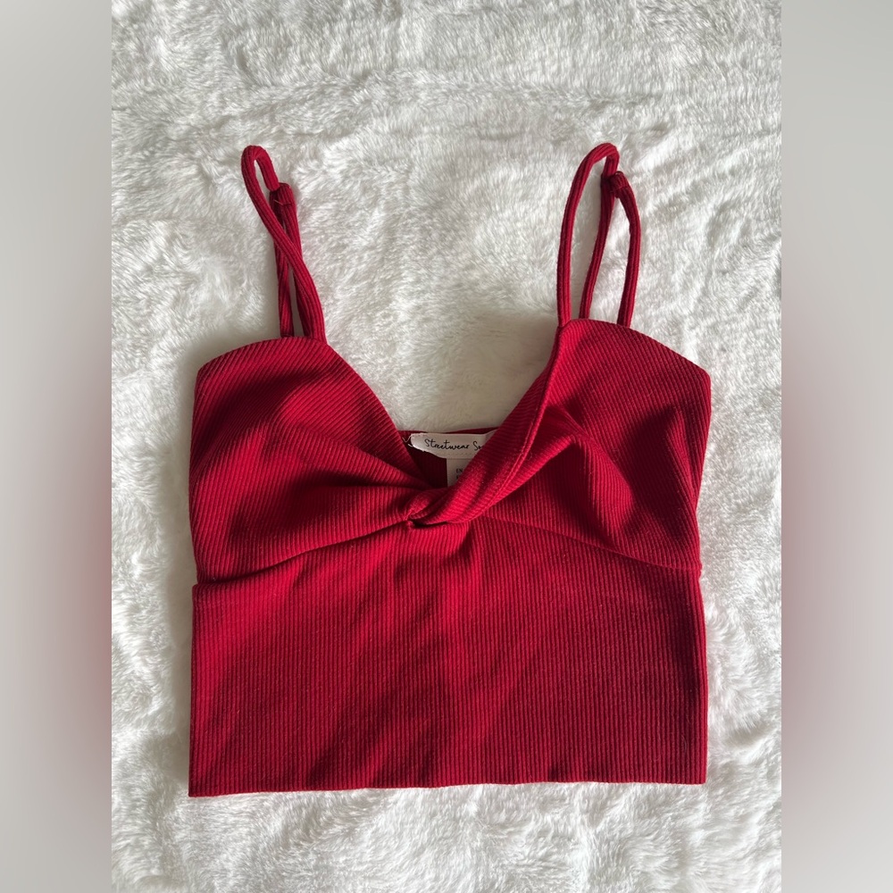 Streetwear Society Red Crop Top